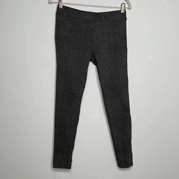 Loft Gray & Black Chevron Pants - Picture 1 of 7
